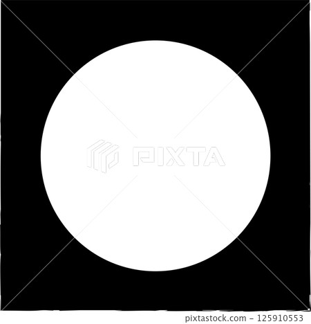 Square brush frames with circle border element Square brush frames with circle border element 125910553