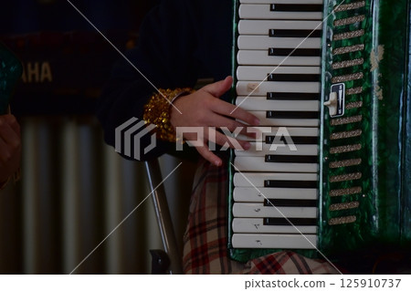 學習演示，兒童，手，下 125910737