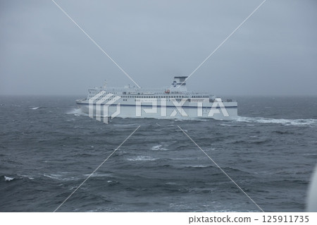 Passing ferry from the ferry Passing ferry from the ferry 125911735