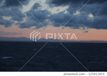 Mount Fuji from the ferry Mount Fuji from the ferry 125911953