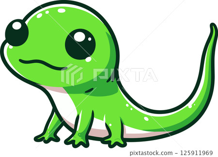 綠色蜥蜴插圖 125911969
