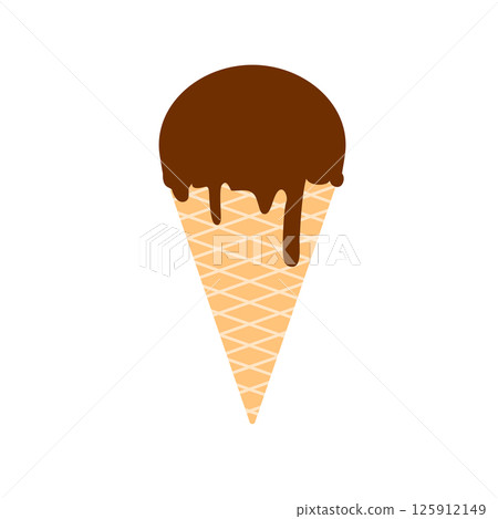 滴落的巧克力冰淇淋 125912149