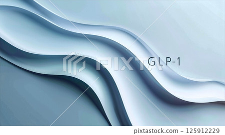Abstract waves in soft blue tones representing GLP-1 125912229