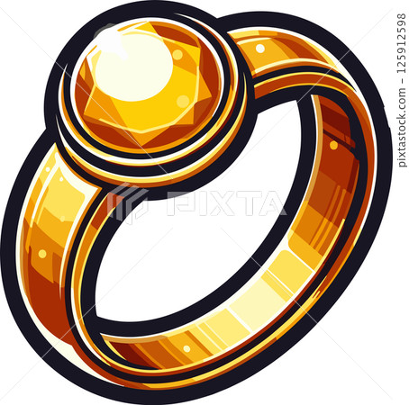 金戒指插圖 125912598