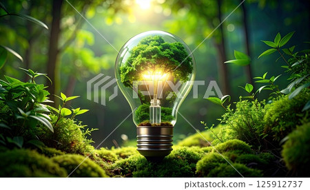 具有再生能源和生態形象的背景 具有再生能源和生態形象的背景 125912737