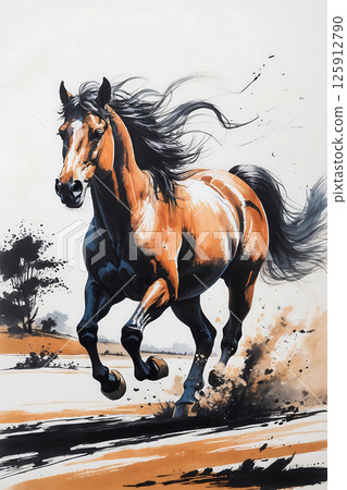 Galloping horse ai 125912790