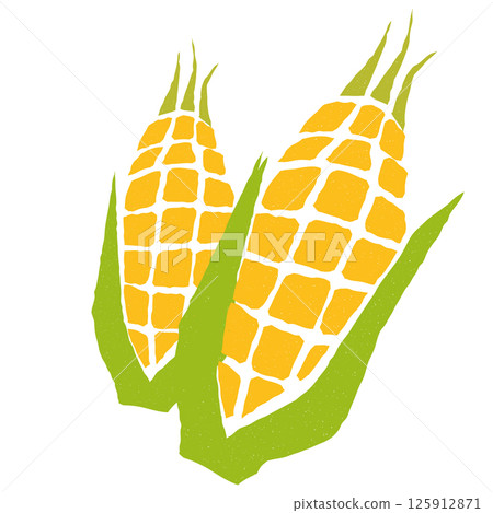 Retro stamp style corn illustration Retro stamp style corn illustration 125912871