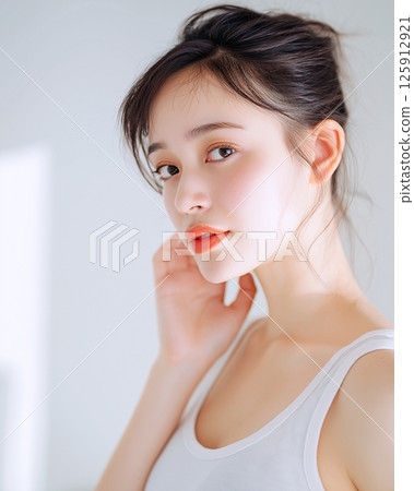 Beautiful women with beautiful skin/skin care "AI generated images" 125912921