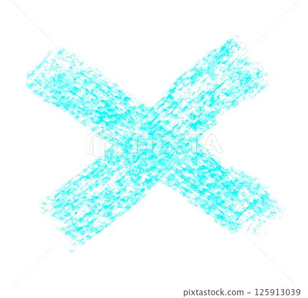 Light blue crayon touch 125913039