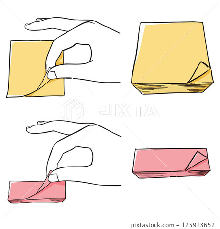 手寫便籤向量素材集 125913652
