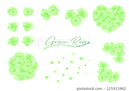 綠玫瑰套裝材質(1朵玫瑰、花束、相框、花瓣) 綠玫瑰套裝材質(1朵玫瑰、花束、相框、花瓣) 125913962