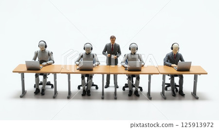 生成式人工智慧工作的未來辦公室的縮影 生成式人工智慧工作的未來辦公室的縮影 125913972