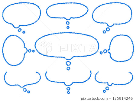 Crayon material hand-drawn balloon set 125914246