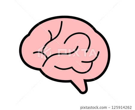 一個簡單的腦子的例證 125914262
