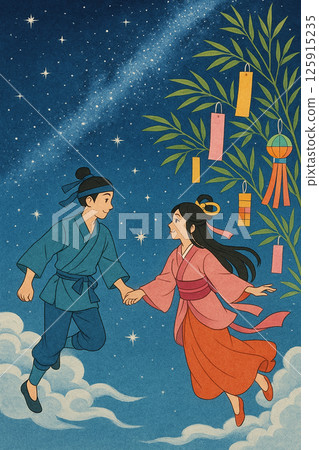Tanabata Orihime and Hikoboshi 125915235
