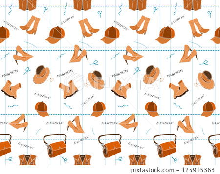 cute seamless pattern with cute cartoon clothing cute seamless pattern with cute cartoon clothing 125915363