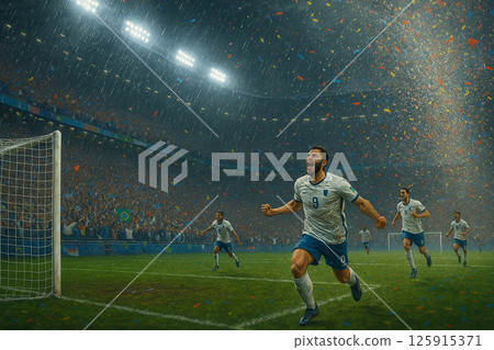 Soccer joyous moment Soccer joyous moment 125915371