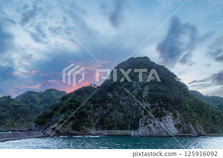 Twilight at Nakagi Port. Many fishing boats are anchored. Hirizohama Nakagi Minamiizu Town Izu Peninsula Shizuoka Prefecture 2024 125916092