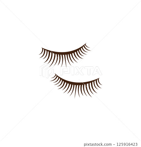 Eyelash extensions and false eyelashes vector illustrations Eyelash extensions and false eyelashes vector illustrations 125916423