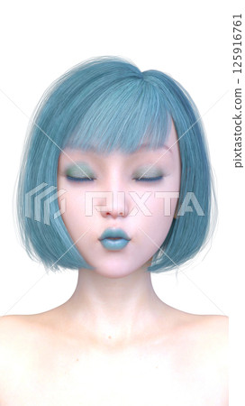 女人的臉的特寫 125916761