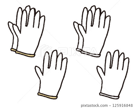 筆畫風手套 125916848