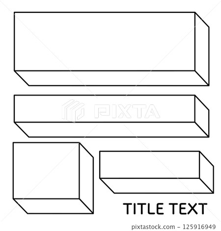 框架框、簡單標題、3D插畫素材、黑白線條、PNG 框架框、簡單標題、3D插畫素材、黑白線條、PNG 125916949