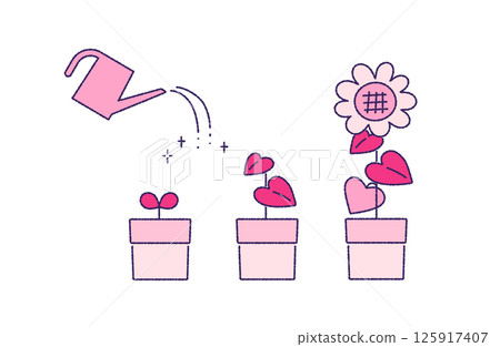 Human and plant growth/cultivation image set (growth/step up) 125917407