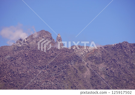 Mount Unzen Fugen seen from Shimabara Mayuyama Road 125917502