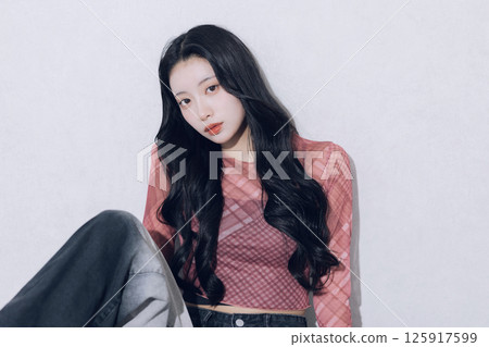 Hair style image of long black hair 125917599