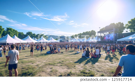 Summer outdoor music festival 125917714