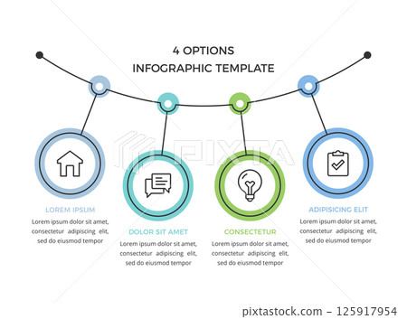 Infographic Template with 4 Options Infographic Template with 4 Options 125917954