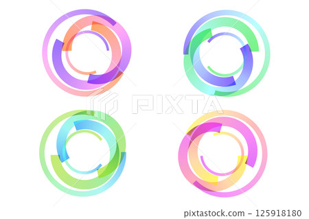 Geometric shapes, circles, gradients, abstract, white background Geometric shapes, circles, gradients, abstract, white background 125918180