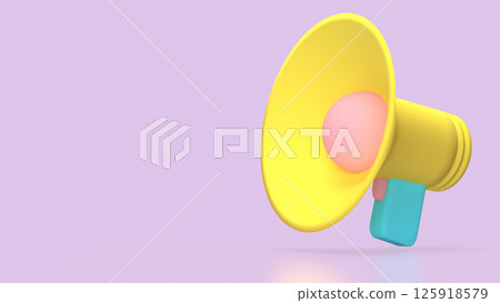The Megaphone for Music or Media concept 3d Rendering. The Megaphone for Music or Media concept 3d Rendering. 125918579