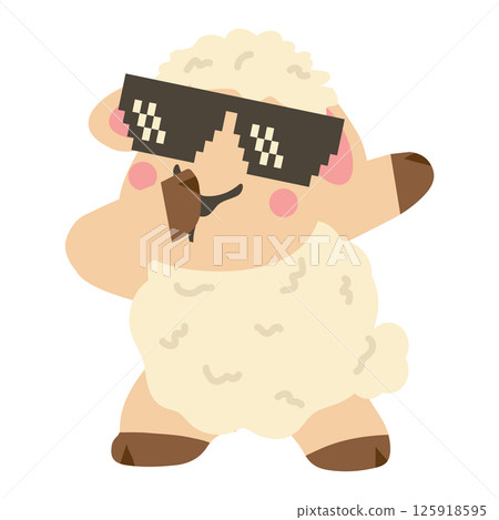 sheep doing dabbing movement animal 125918595