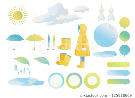 Rainy and sunny days set 125918669