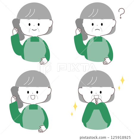 高級女性在電話機上交談 125918925