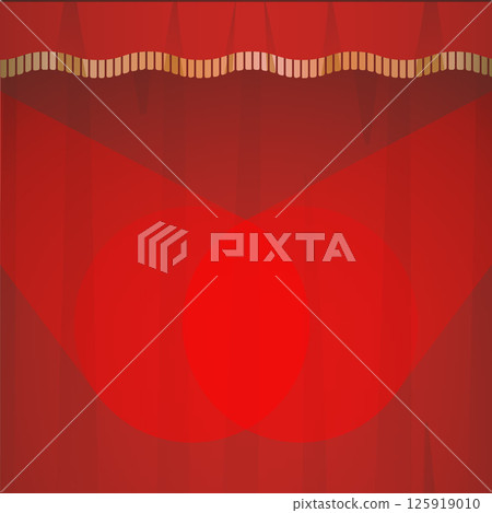 帶有聚光燈的舞台幕布 125919010