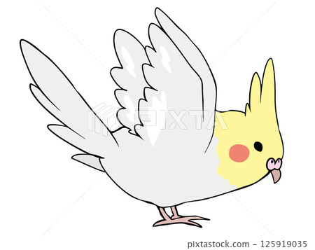 多彩的玄鳳鸚鵡黃化飛行 多彩的玄鳳鸚鵡黃化飛行 125919035