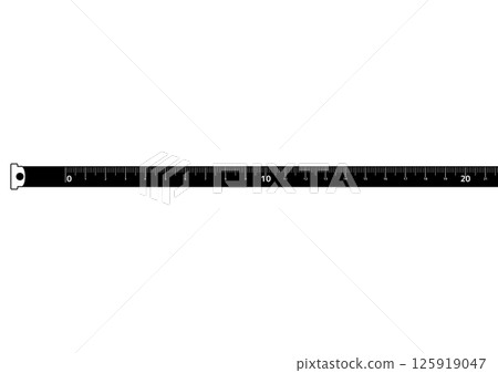 Black simple measuring line Black simple measuring line 125919047