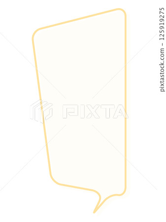 黃色簡單垂直語音氣泡 125919275