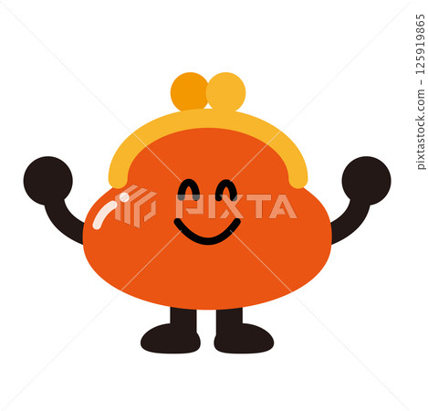 A cute smiling purse with plump limbs A cute smiling purse with plump limbs 125919865
