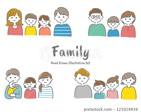 年輕育兒家庭插畫集 年輕育兒家庭插畫集 125919939