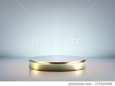 luxury gold white podium mockup 3d product display showcase elegant modern stand 125920000