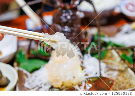 A delicious dinner at a guesthouse in Minamiizu, featuring the local specialty spiny lobster. Hirizo Hama Nakagi Minamiizu Town Izu Peninsula Shizuoka Prefecture 2024 125920158