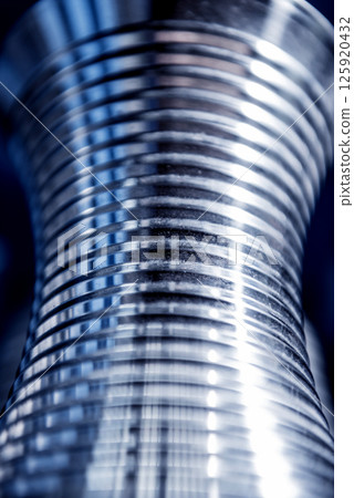 Metal sheet forming machine at the modern metalwork factory. Metal sheet forming machine at the modern metalwork factory. 125920432