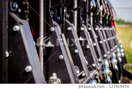 Modern agricultural machinery and equipment. Industrial details. Modern agricultural machinery and equipment. Industrial details. 125920454