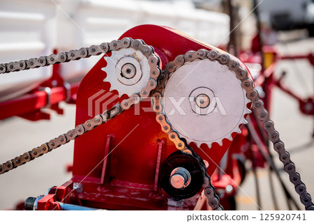 Modern agricultural machinery and equipment. Industrial details. 125920741