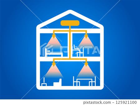 Illustration of whole-building air conditioning 125921100