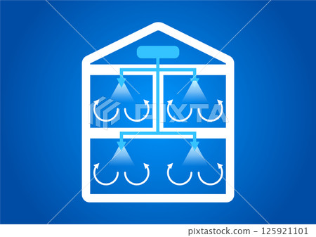 Illustration of whole-building air conditioning 125921101