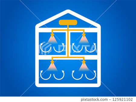 Illustration of whole-building air conditioning 125921102